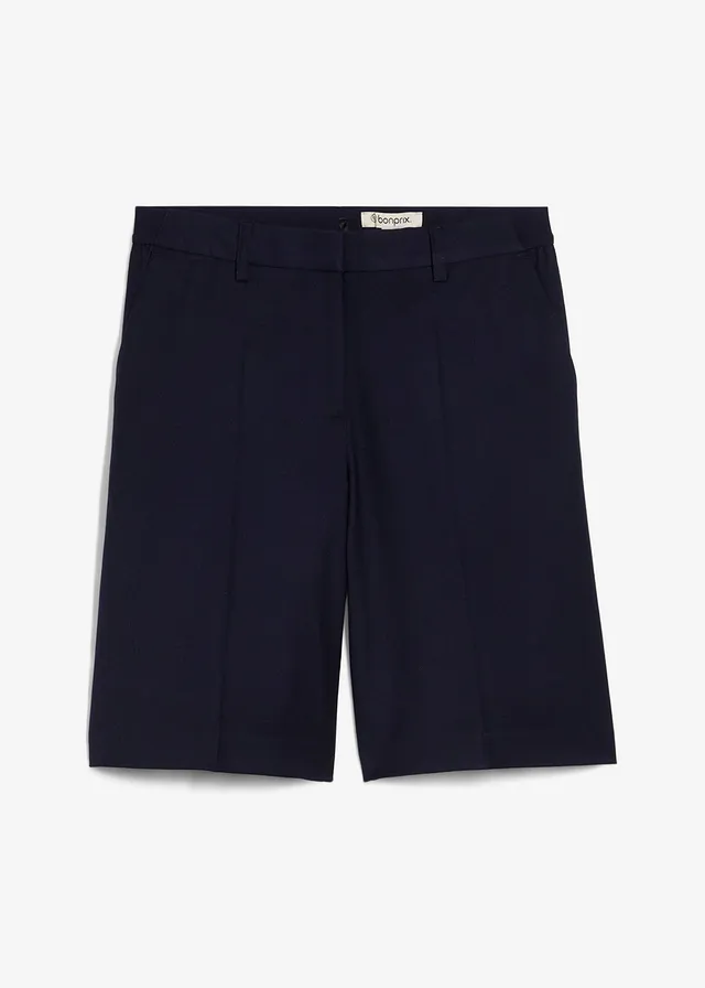 Jupe-culotte avec laine, Couleur: bleu foncé chiné