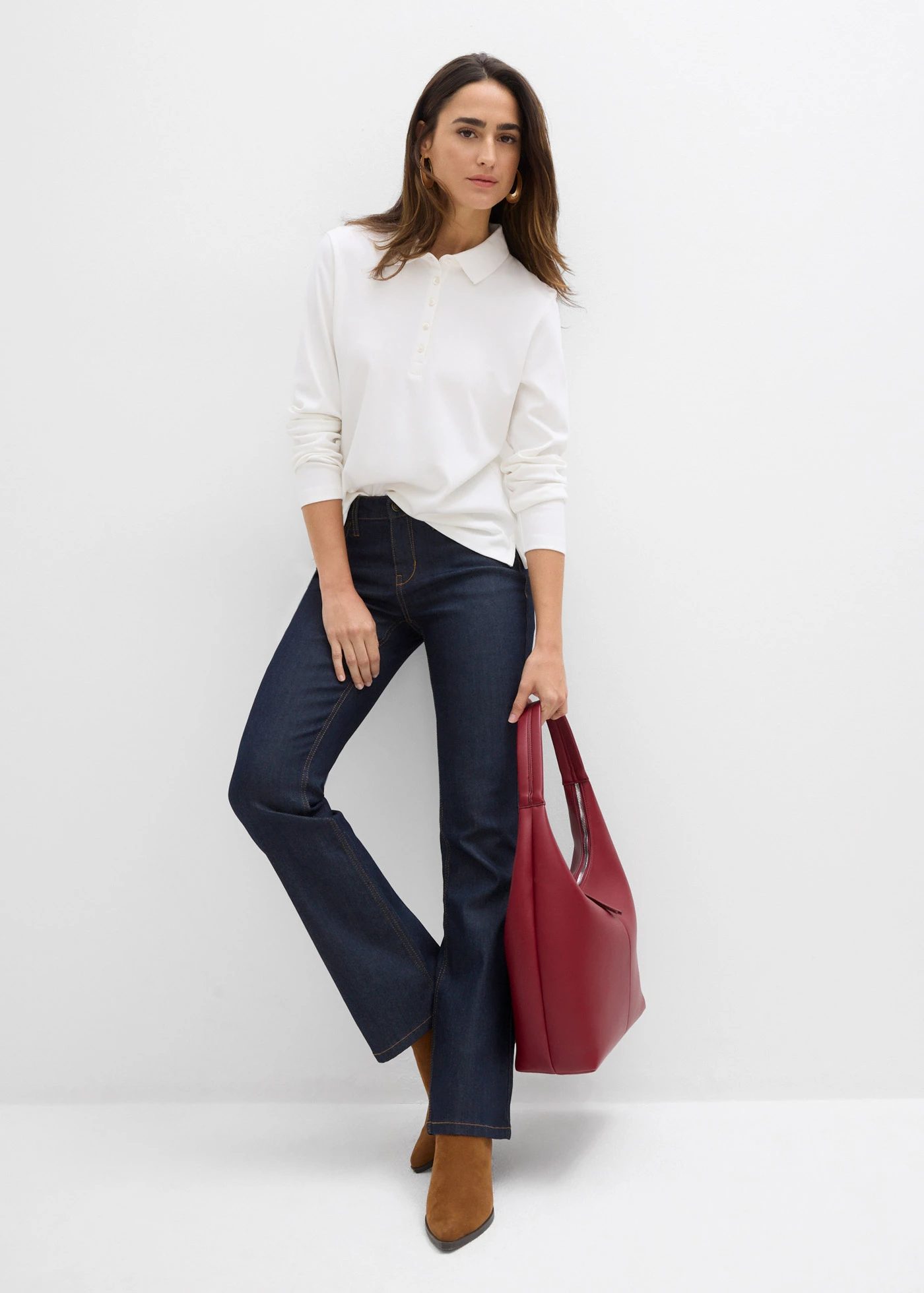 Triko polo z těžké organické bavlny • přírodní bílá • bonprix obchod