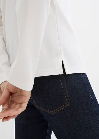 Triko polo z těžké organické bavlny • přírodní bílá • bonprix obchod