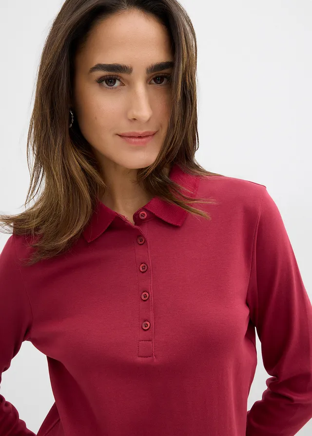 Polo en coton épais • rouge prune • product-page.page-title-suffix