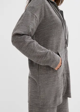 Kabátek z jemné pleteniny z jemné viskózy • antracitová melír • bonprix obchod