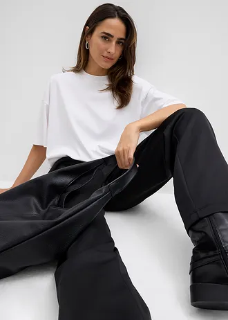 Sportovní kalhoty z materiálu scuba • černá • bonprix obchod