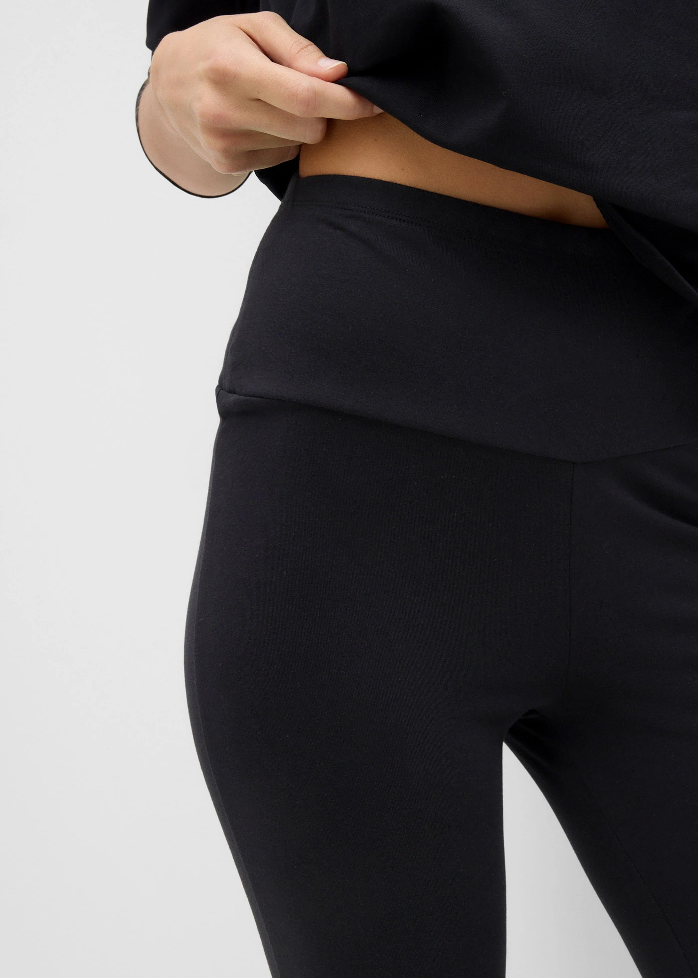 Kalhoty do zvonu, z organické bavlny se strečem • černá • bonprix obchod