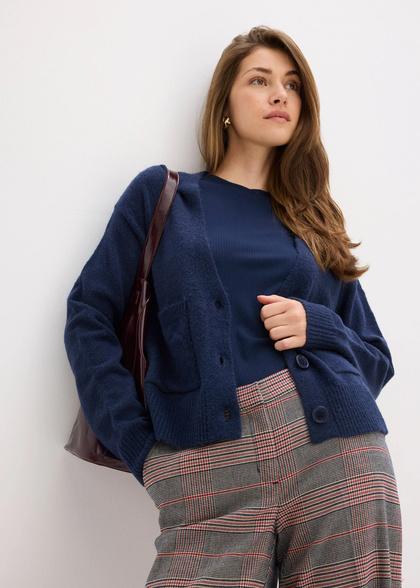 Gilet en maille oversize • bleu foncé • Boutique bonprix