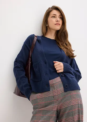 Gilet en maille oversize • bleu foncé • Boutique bonprix