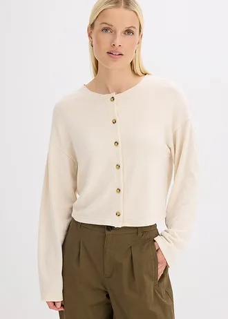 Fijn gebreid vest, Kleur: kiezelbeige gemêleerd