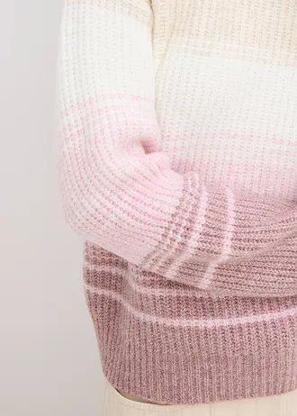 Svetr • šedobéžovo-přírodní bílo-popelavě růžovo-jemně bobulová • bonprix obchod