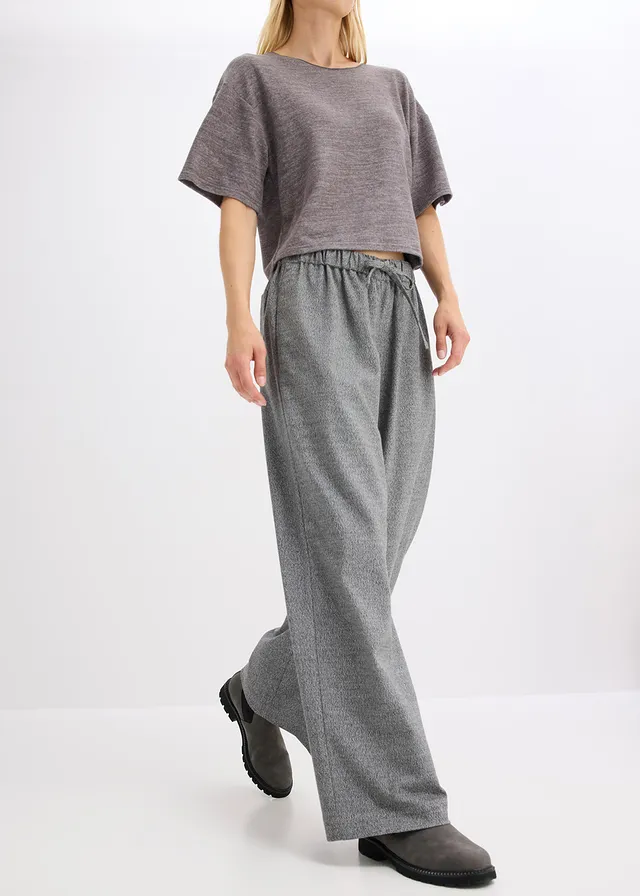 Pantalon palazzo • anthracite chiné • product-page.page-title-suffix