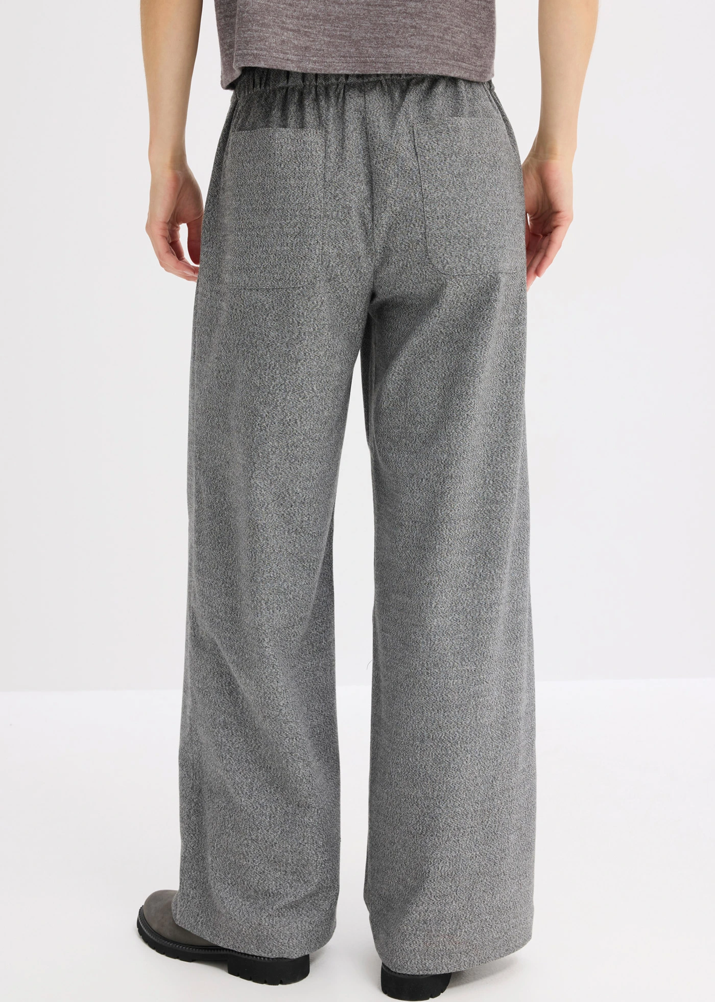 Pantalon palazzo • anthracite chiné • Boutique bonprix