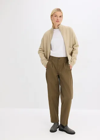 Kalhoty typu Barrel • olivově zelená • bonprix obchod