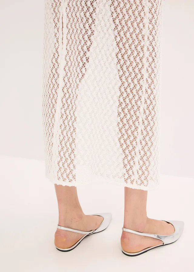 Off shoulder jurk met kant • wit • product-page.page-title-suffix