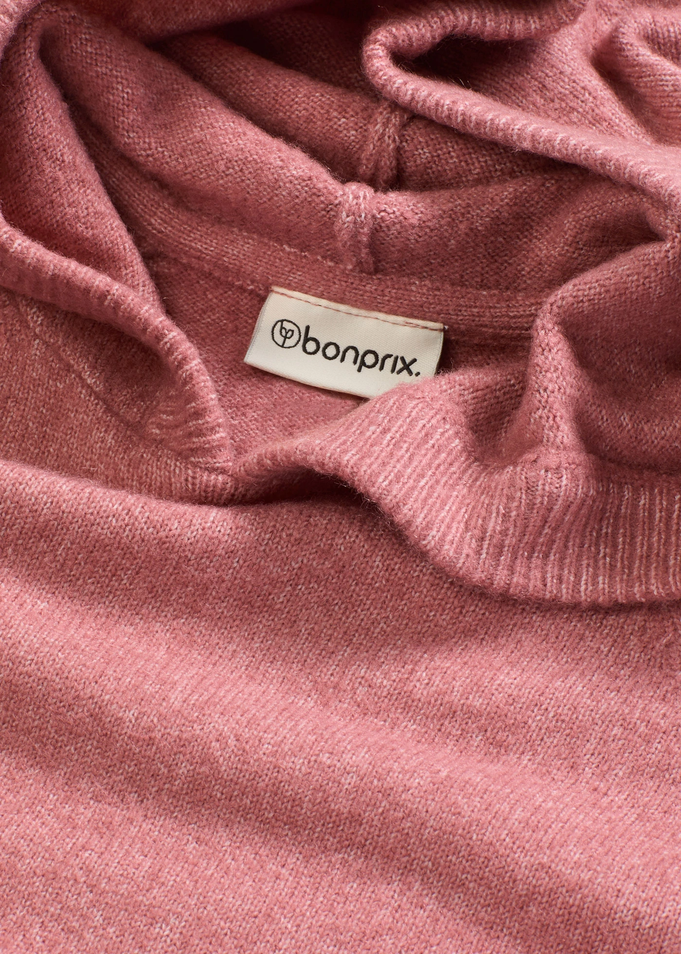 Pletený svetr s kapucí • jemně bobulová • bonprix obchod