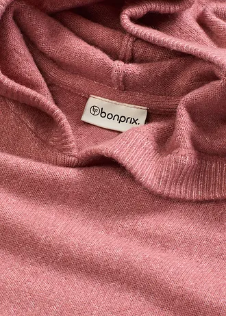 Pletený svetr s kapucí • jemně bobulová • bonprix obchod