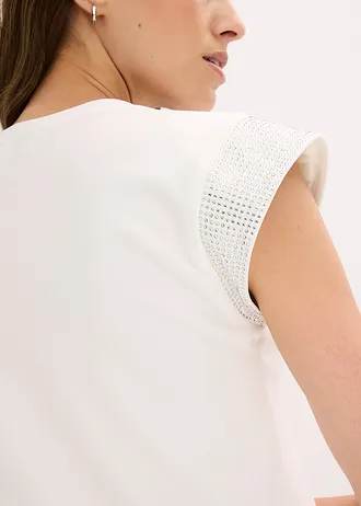 Triko s ramenními vycpávkami • přírodní bílá • bonprix obchod