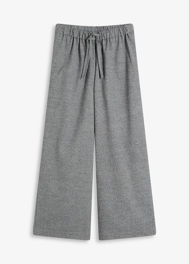 Pantaloni palazzo cu aspect de lână