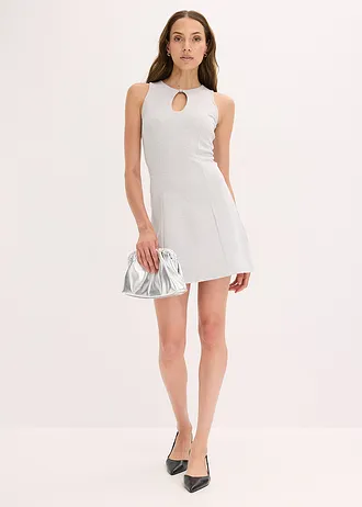 Minišaty s ozdobným knoflíkem • světle šedý melír • bonprix obchod