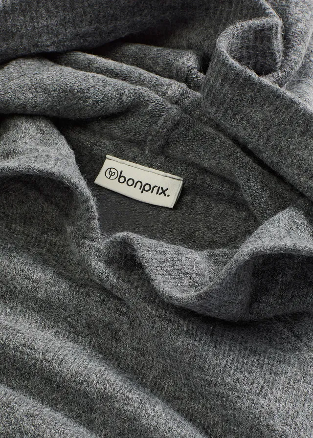 Pull en maille à capuche • anthracite chiné • product-page.page-title-suffix