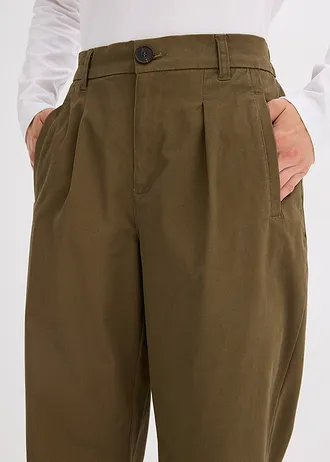 Kalhoty typu Barrel • olivově zelená • bonprix obchod