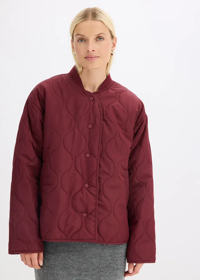 Veste matelassée ultra-légère, oversize, Couleur: prune foncé
