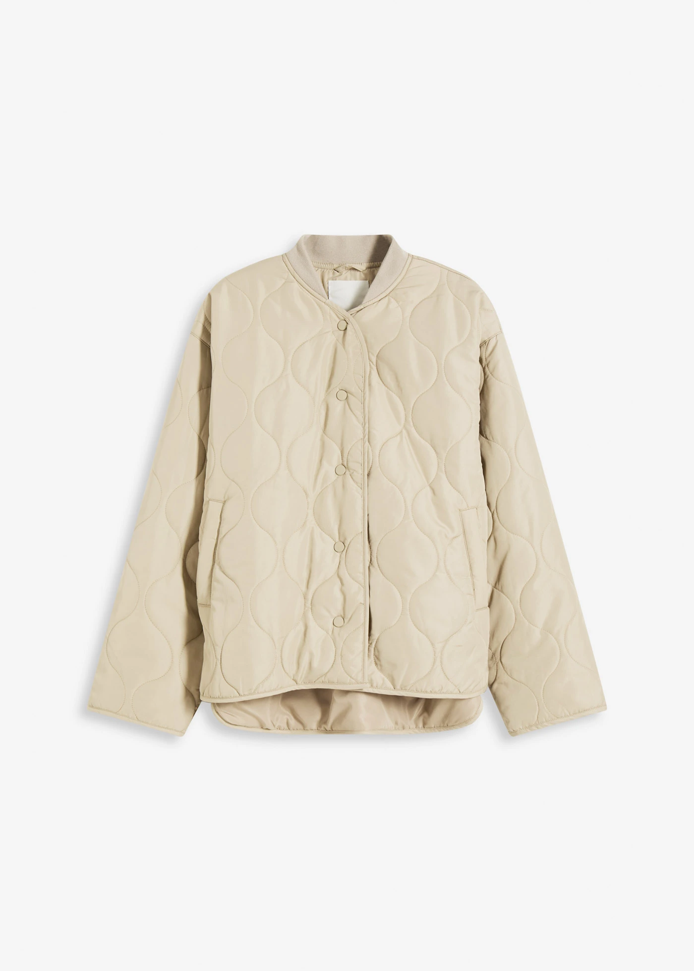 Prešívaná bunda, veľmi ľahká, oversized • matná trstinová • obchod bonprix