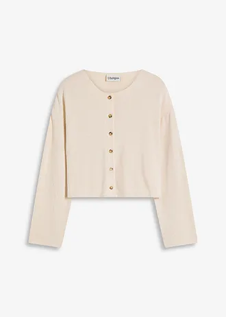 Fijn gebreid vest, Kleur: kiezelbeige gemêleerd