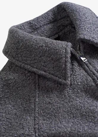 Blouson en maille bouclette douce • gris ardoise • Boutique bonprix