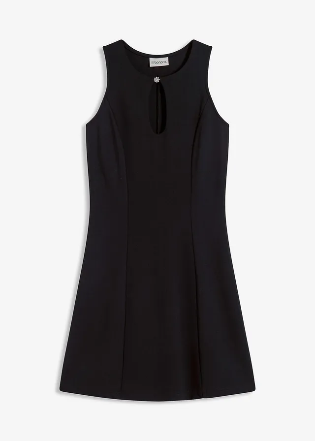 Rochie mini cu nasture decorativ