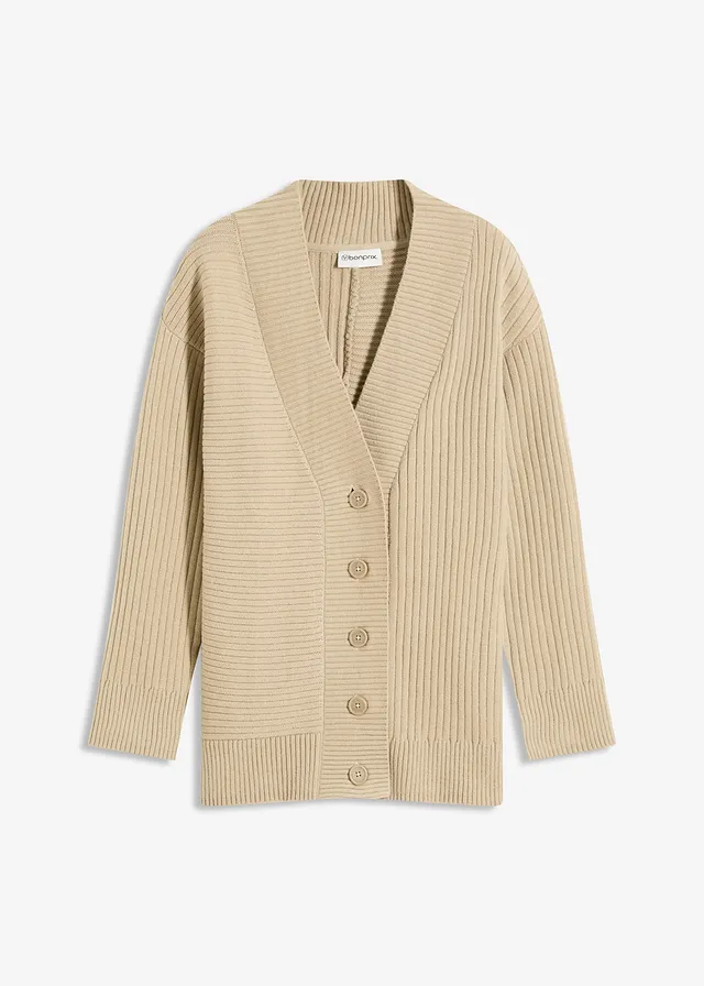 Cardigan cu model tricotat ripsat