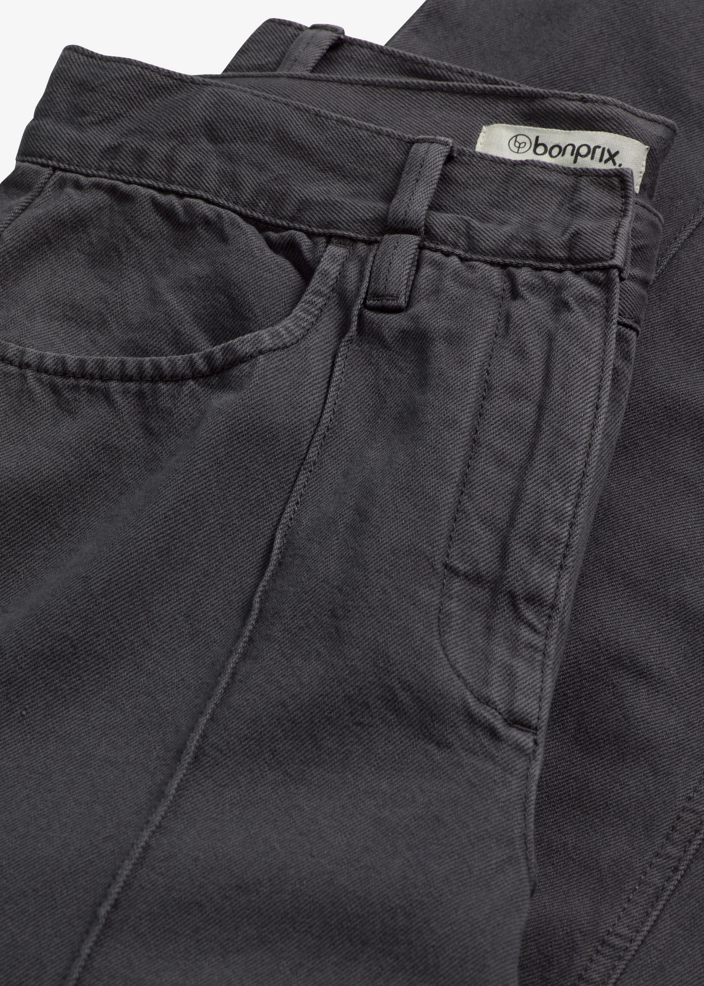 Pantalon en twill 100% coton • gris ardoise délavé • Boutique bonprix