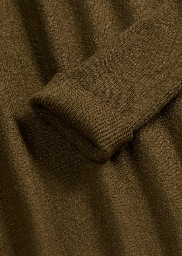 Pull en fine maille, viscose majoritaire • olive • product-page.page-title-suffix