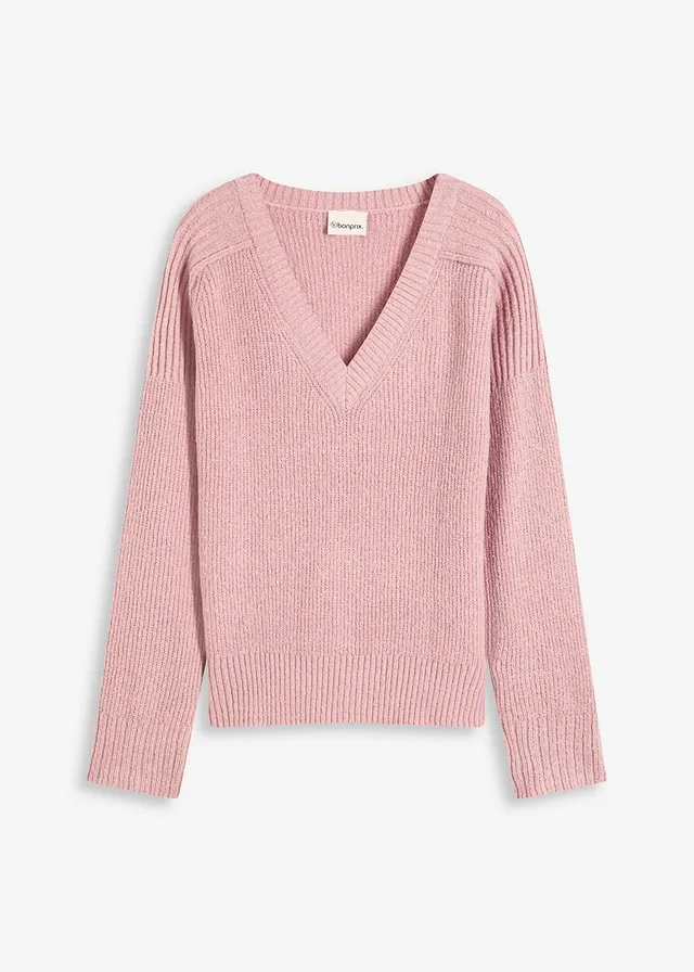 Oversized trui met V-hals