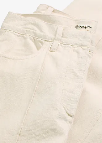 Keprové kalhoty z čisté bavlny • šedobéžová sepraná • bonprix obchod