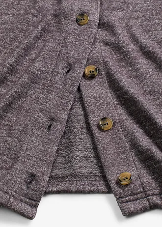 Žebrovaný kabátek z jemné pleteniny • břidlicově šedý melír • bonprix obchod