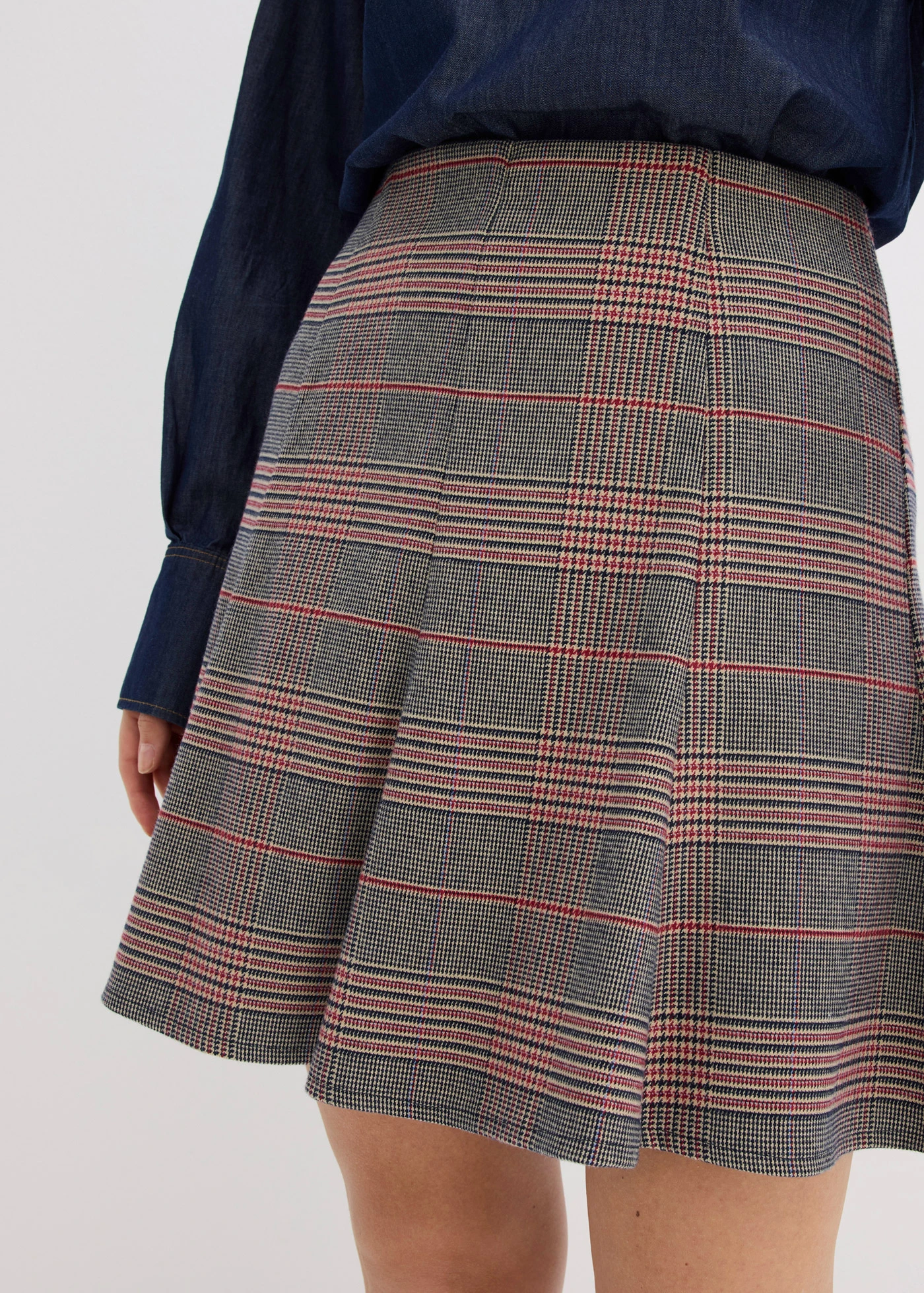 Minisukně • hnědo-béžová kostkovaná • bonprix obchod