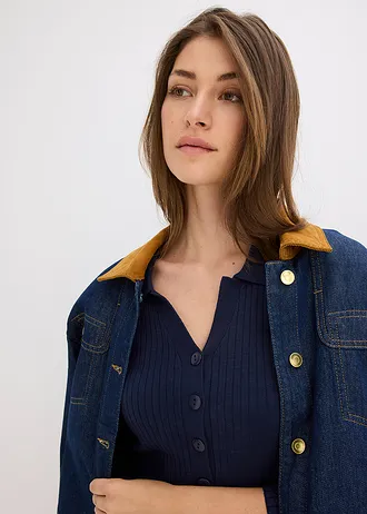 Svetr z jemné pleteniny z měkké viskózové směsi • tmavě modrá • bonprix obchod