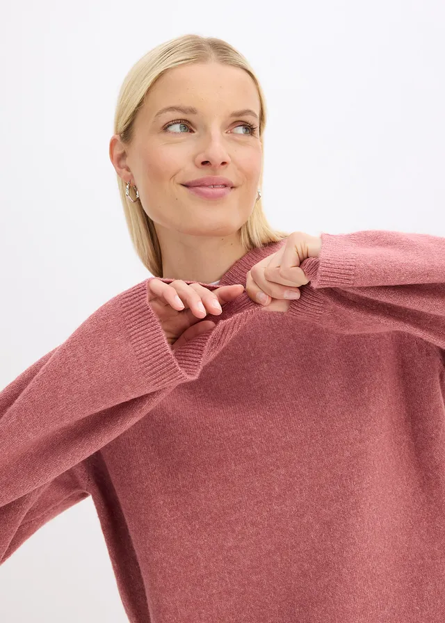 Pull en maille à capuche • vieux rose • product-page.page-title-suffix