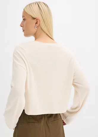 Fijn gebreid vest, Kleur: kiezelbeige gemêleerd