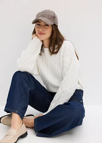 Džíny Wide Leg, Mid Waist • sytě modrý denim unwashed • bonprix obchod