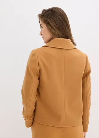 Krátký kabátek s vlněným vzhledem • oříšková • bonprix obchod