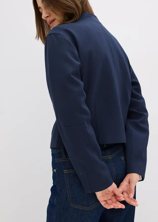Bomber in een zachte viscosemix • donkerblauw • product-page.page-title-suffix