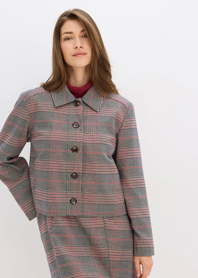Bomber, Kleur: bruin-beige geruit