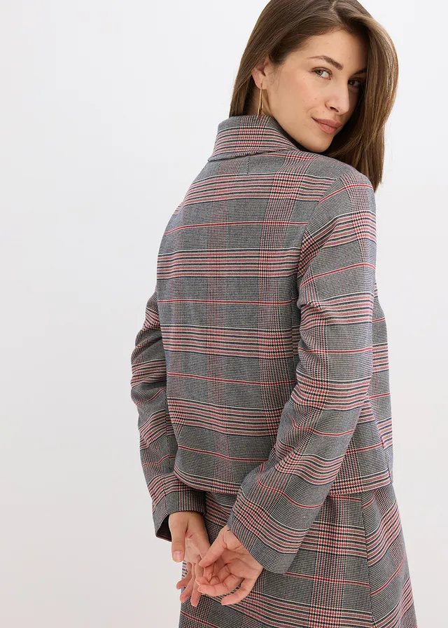 Bomber, Kleur: bruin-beige geruit