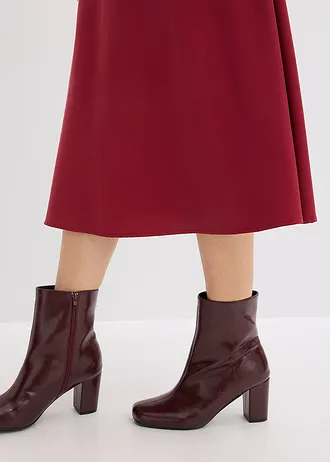 Šaty s košilovým límcem • švestkově červená • bonprix obchod