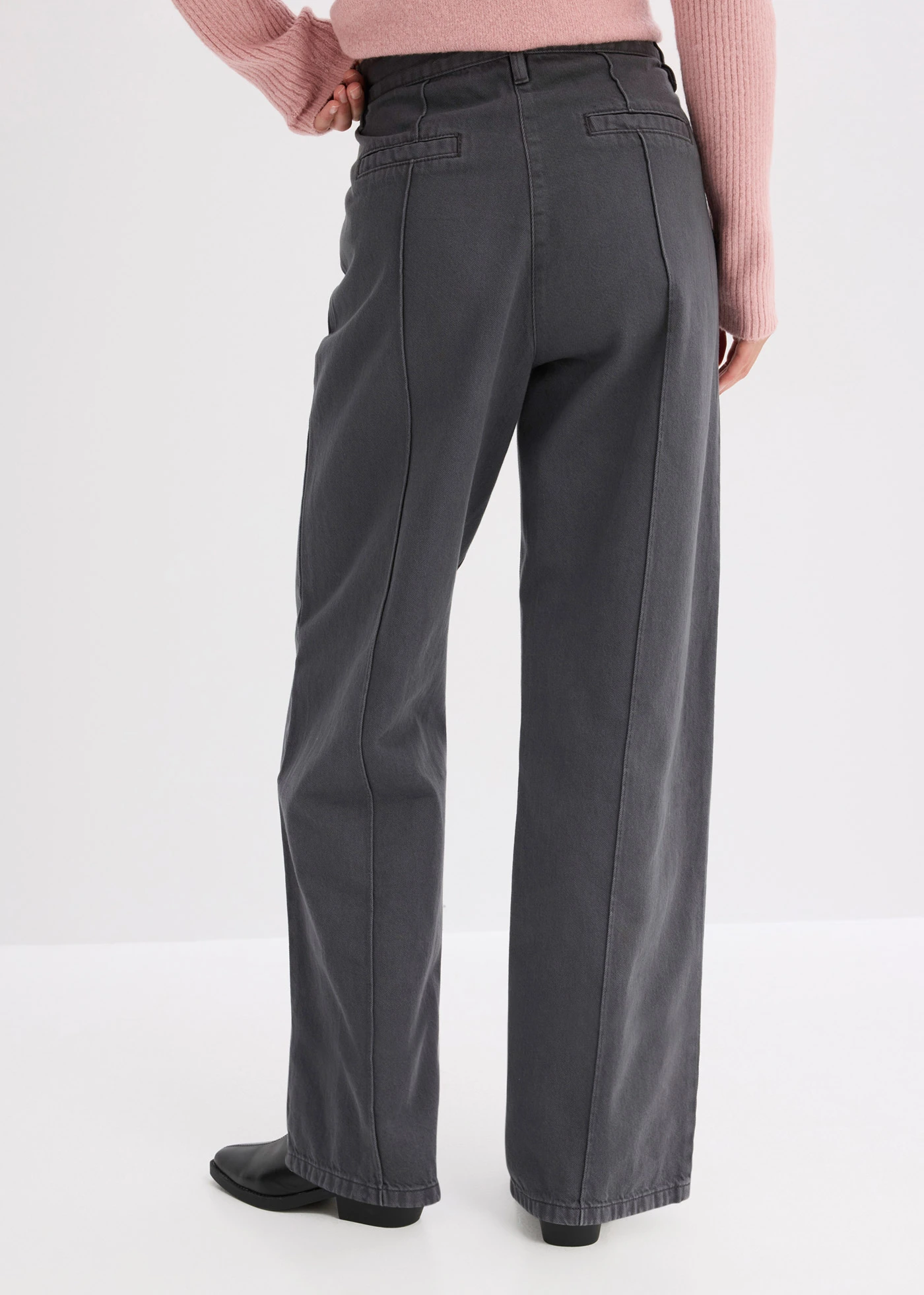 Pantalon en twill 100% coton • gris ardoise délavé • Boutique bonprix