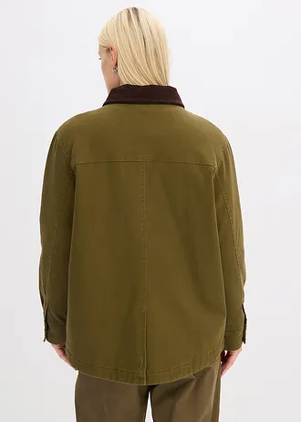 Oversize parka • zemitá olivovo-tmavě hnědá • bonprix obchod