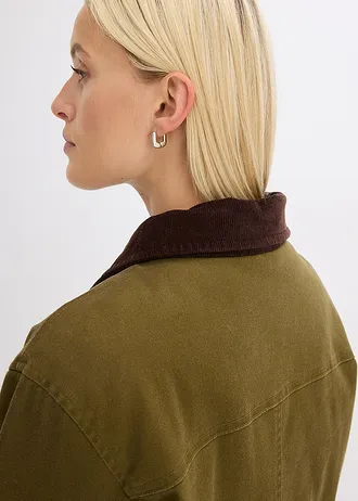 Oversize parka • zemitá olivovo-tmavě hnědá • bonprix obchod