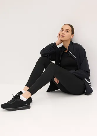 Termo legíny s reflexními detaily a kapsičkou na mobilní telefon • černá • bonprix obchod