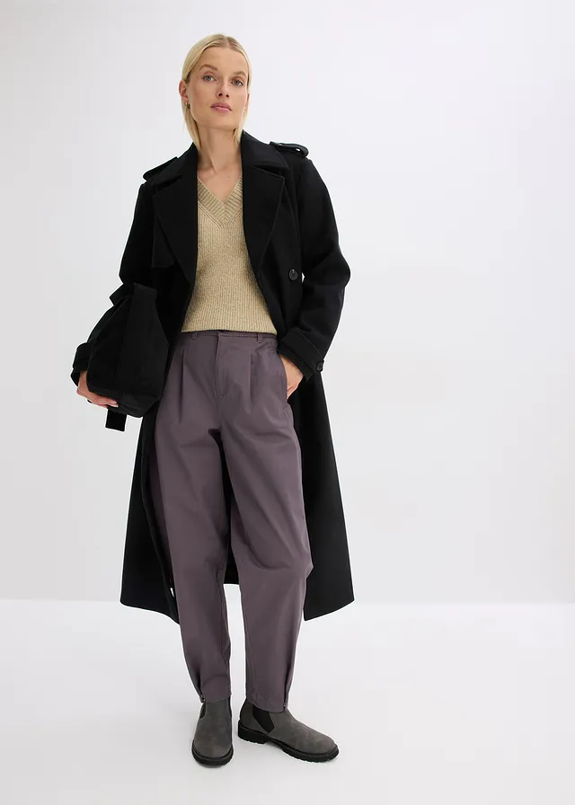 Pantalon barrel noir