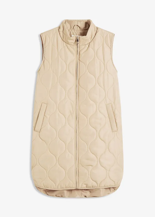 Prešívaná dlhá vesta