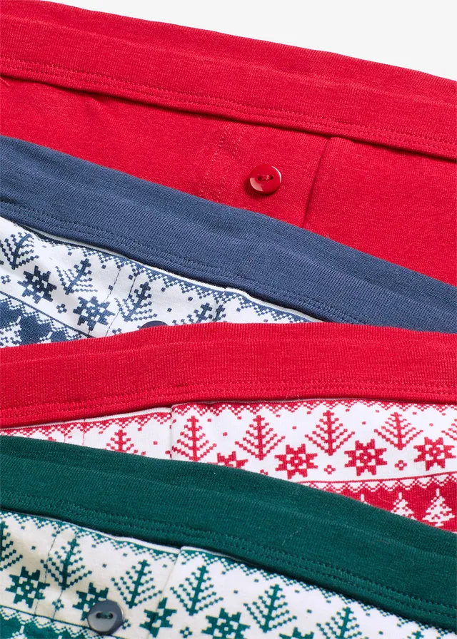 Lot de 4 boxers femme coton • bleu imprimé + rouge imprimé + vert imprimé • product-page.page-title-suffix